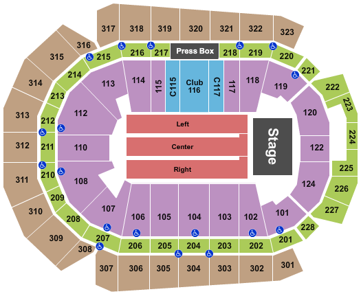 Wells Fargo Arena - IA Tom Petty Seating Chart