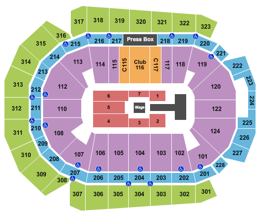 Wells Fargo Arena - IA WWE 2 Seating Chart