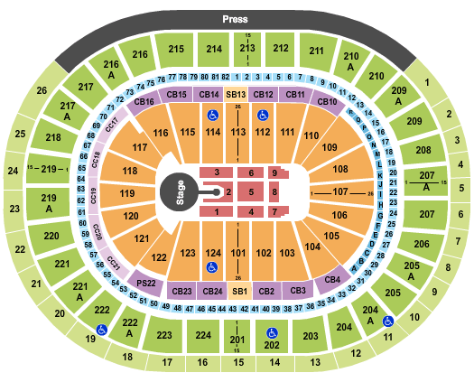 Wells Fargo Center - PA Blake Shelton Seating Chart