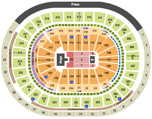 Wells Fargo Center - PA Buju Banton Seating Chart