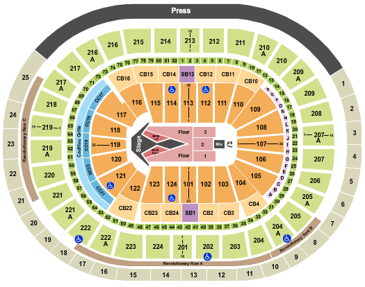 Wells Fargo Center - PA Carrie Underwood 2 Seating Chart