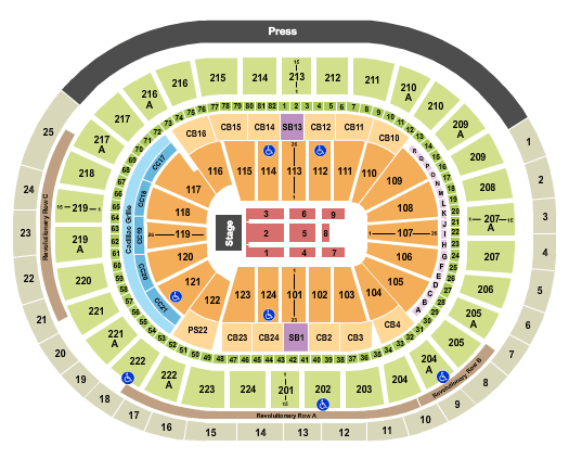 Wells Fargo Center - PA Childish Gambino Seating Chart