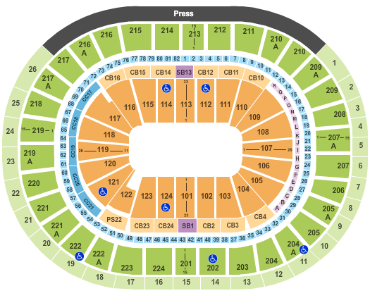 Wells Fargo Center - PA Circus seating chart - eventticketscenter.com
