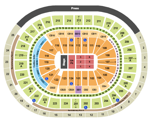 Wells Fargo Center - PA Dan & Shay Seating Chart