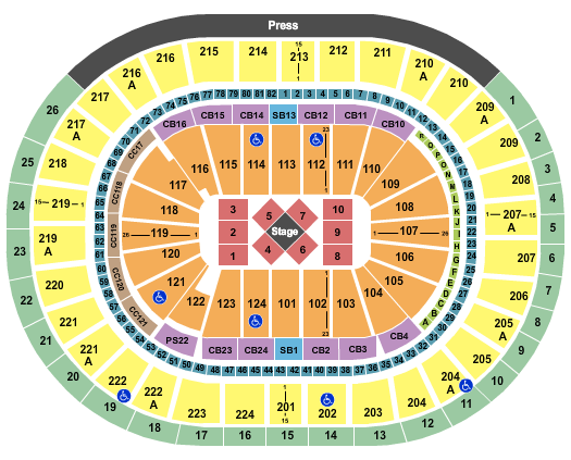 Wells Fargo Center - PA Dave Chappelle Seating Chart