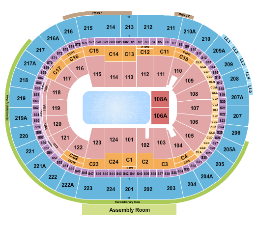 Wells Fargo Center - PA Disney On Ice Seating Chart