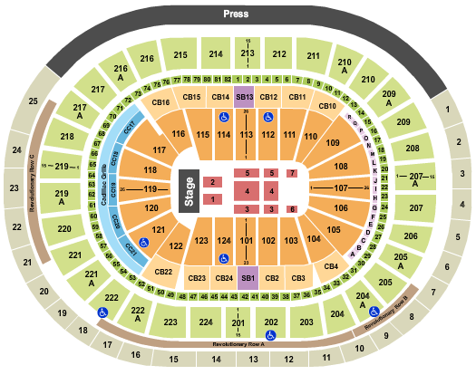 Wells Fargo Center - PA Dude Perfect Seating Chart