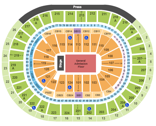 Wells Fargo Floor Seating Chart