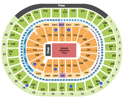 Wachovia Center Interactive Seating Chart