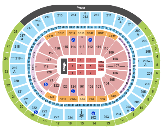 Wells Fargo Center Seating Chart With Rows