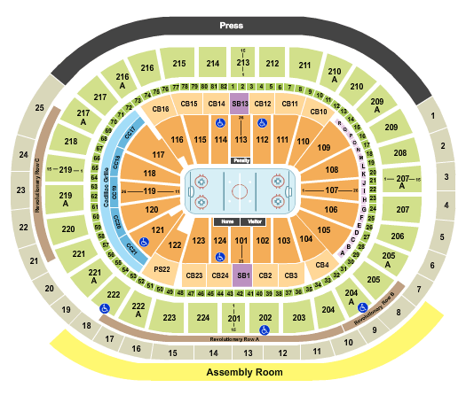 Wells Fargo Center - PA Hockey Seating Chart