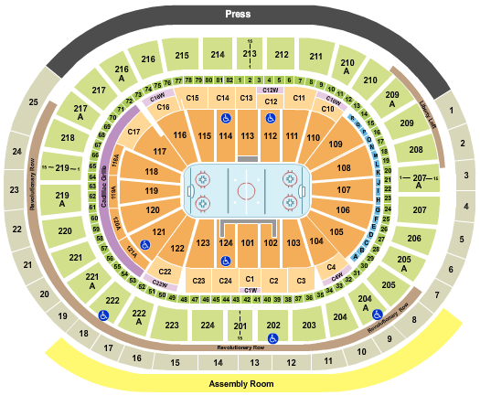 Wells Fargo Center - PA Hockey 2 Seating Chart