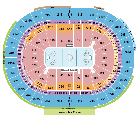 Wells Fargo Center - PA Hockey Seating Chart