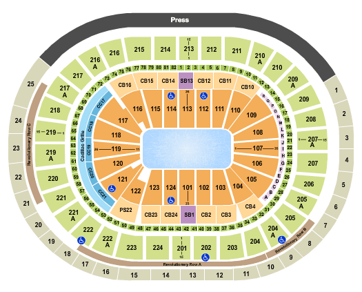 Wells Fargo Center - PA Ice Show Seating Chart