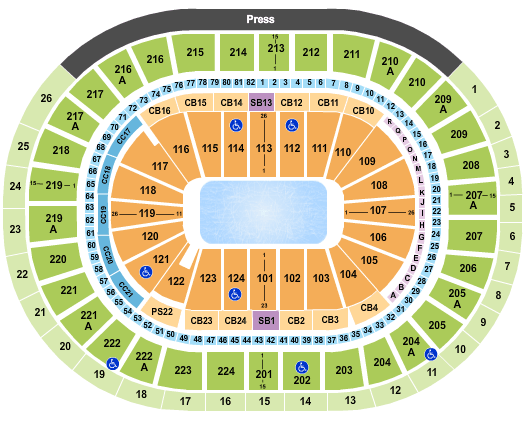 Wells Fargo Center Seating Chart - Philadelphia