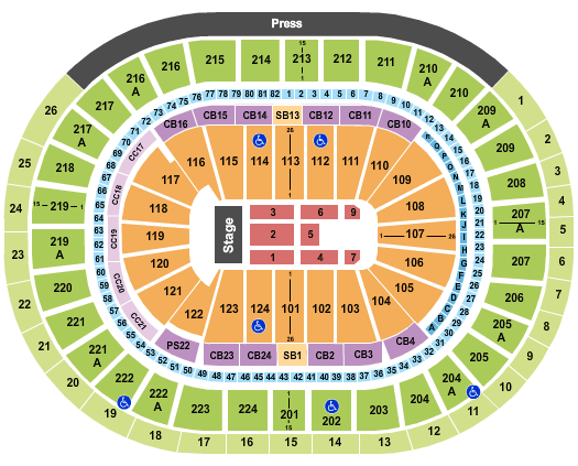 Wells Fargo Center - PA Electric Light Orchestra Seating Chart