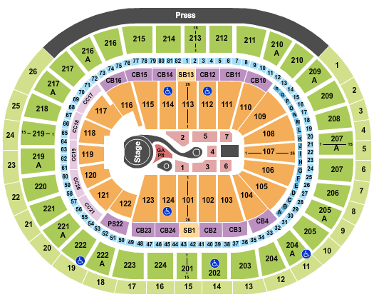 Wells Fargo Center - PA Katy Perry Seating Chart