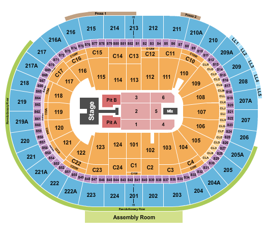 Wells Fargo Center - PA Kelsea Ballerini Seating Chart