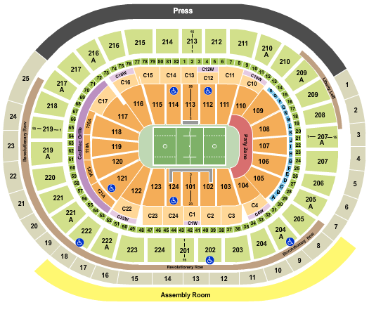 Wells Fargo Center - PA Lacrosse 2 Seating Chart