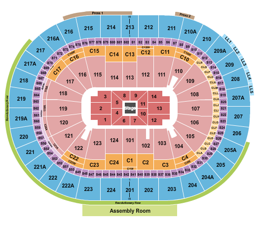 Wells Fargo Center - PA Matt Rife Seating Chart