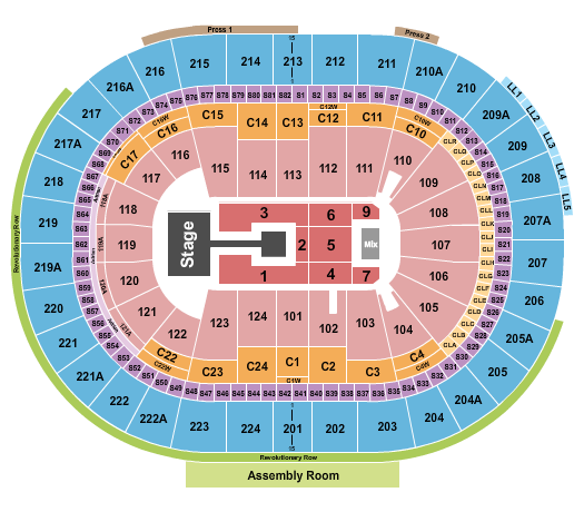 Wells Fargo Center - PA Nicki Minaj Seating Chart