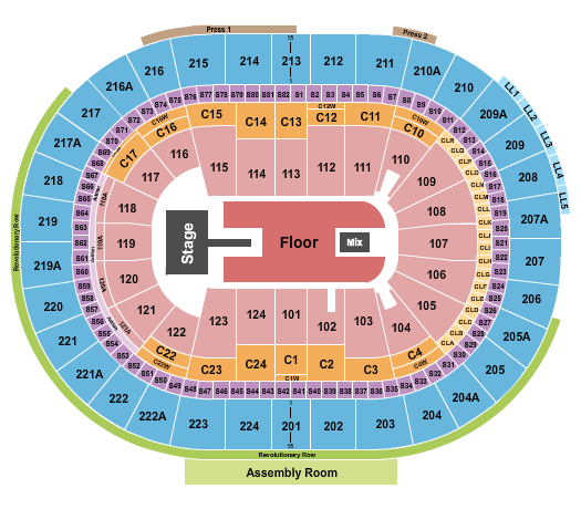 Wells Fargo Center - PA PlayBoi Carti Seating Chart