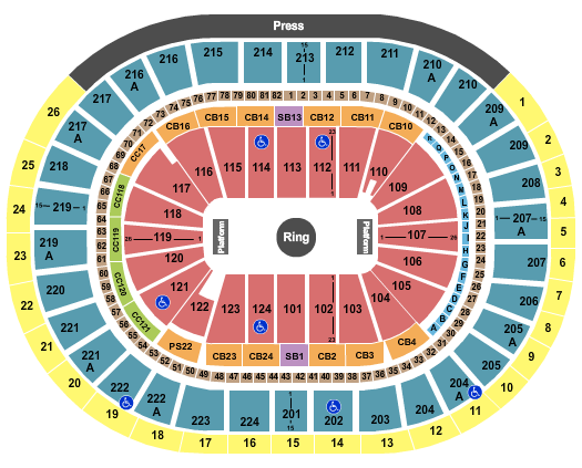 Wells Fargo Center - PA Ringling Bros Seating Chart
