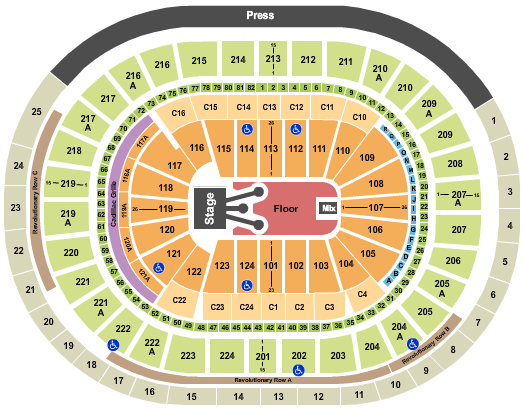 Wells Fargo Center - PA Rod Wave Seating Chart