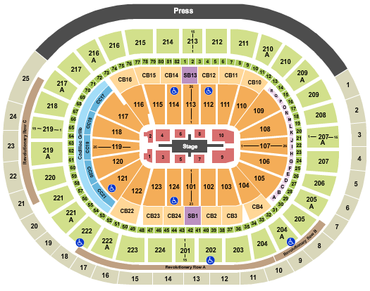 Wells Fargo Center - PA Roger Waters Seating Chart