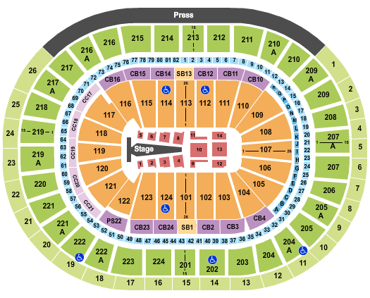 Wells Fargo Center - PA Sam Smith Seating Chart