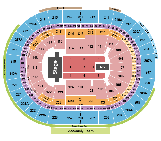 Trans-Siberian Orchestra Wells Fargo Center - PA Seating Chart