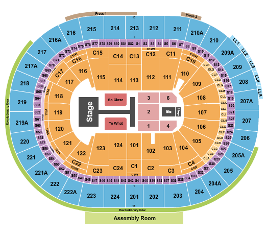 Wells Fargo Center - PA Tate McRae Seating Chart