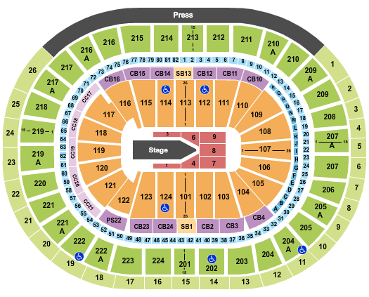 Wells Fargo Center - PA The Weeknd 2 Seating Chart