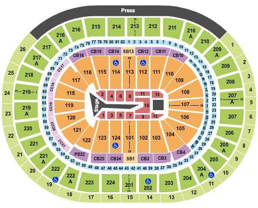 Wells Fargo Center - PA The Weeknd Seating Chart