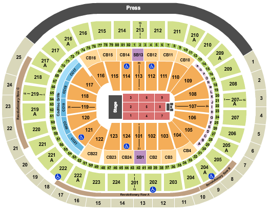 Wells Fargo Center - PA The Who Seating Chart