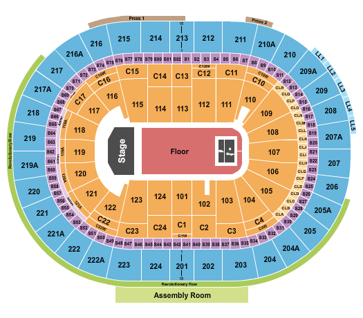 Tyler the Creator Wells Fargo Center - PA Seating Chart