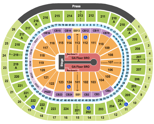 Wells Fargo Center - PA U2 Seating Chart