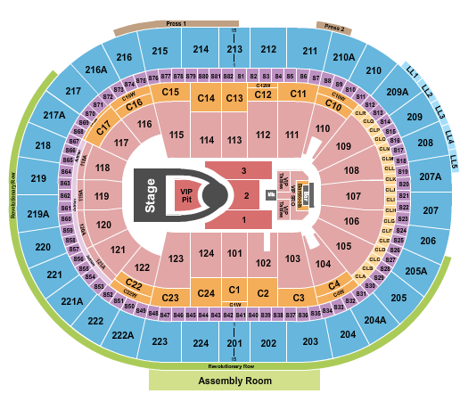 Wells Fargo Center - PA Usher 2 Seating Chart