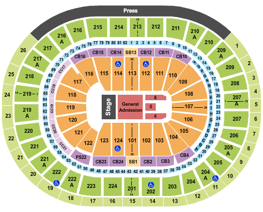 Wells Fargo Center - PA Ariana Grande Seating Chart