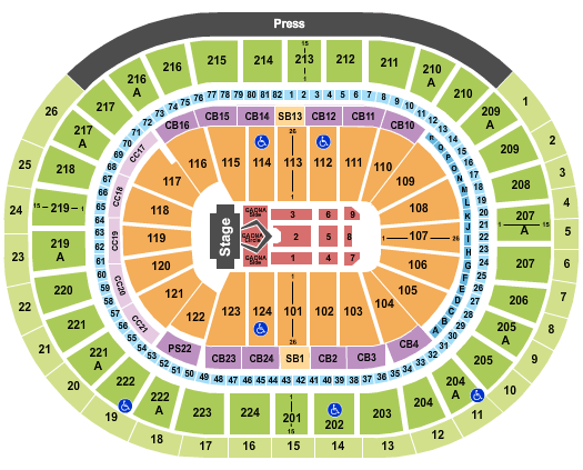 Wells Fargo Philly Concert Seating Chart