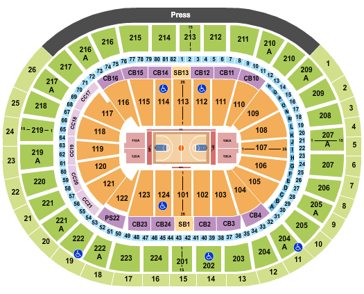 seating chart for Wells Fargo Center - PA - Basketball - Globetrotters - eventticketscenter.com