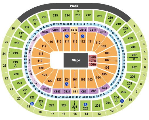 Wells Fargo Center Seating Chart - Philadelphia