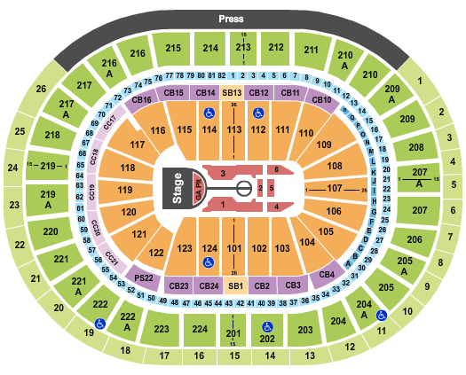 Wells Fargo Center - PA Michael Buble Seating Chart