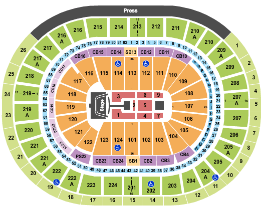 Wells Fargo Center - PA Queen & Adam Lambert Seating Chart