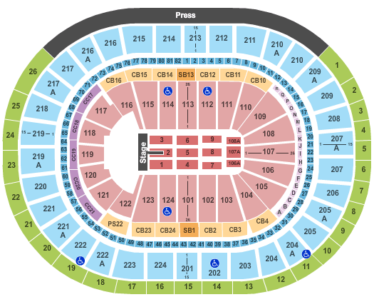 Wells Fargo Center - PA ACDC Seating Chart