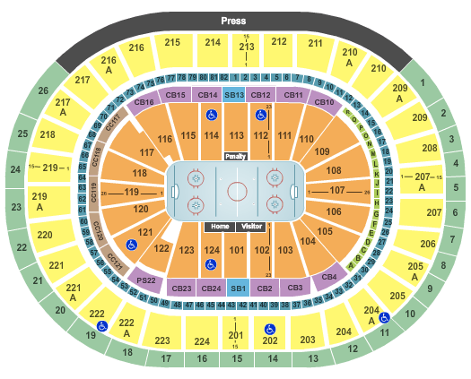 Wells Fargo Center - PA Hockey seating chart - eventticketscenter.com
