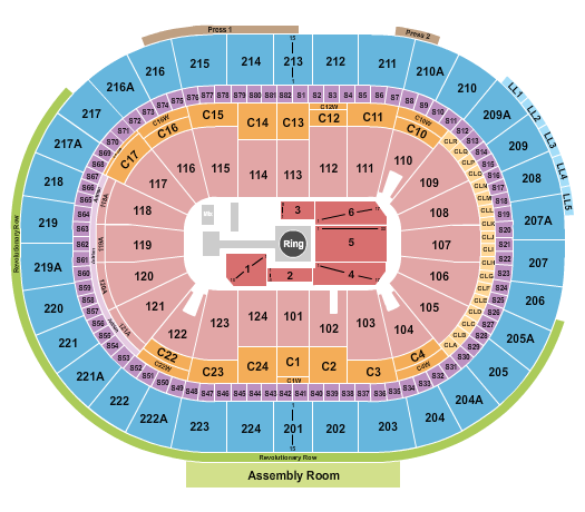 Wells Fargo Center - PA MMA Seating Chart