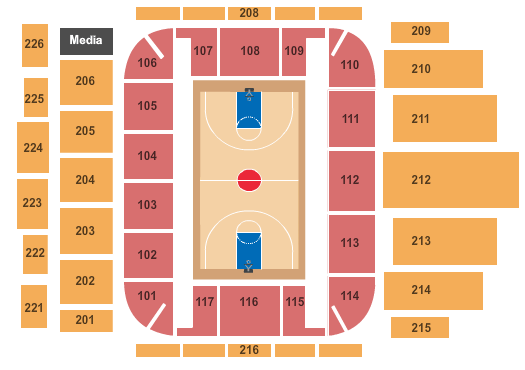 Welsh Ryan Arena Basketball Seating Chart