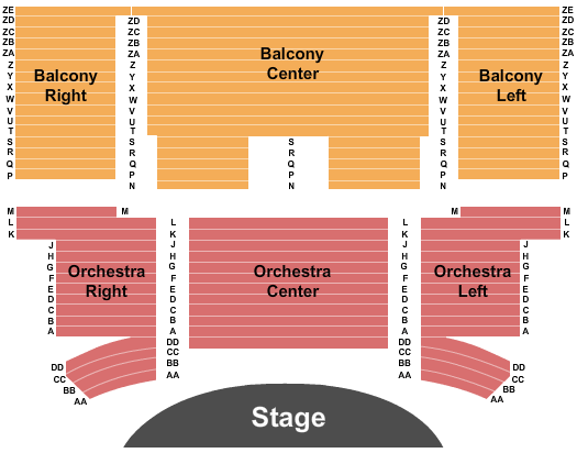 Park Theatre Vegas Seating Chart
