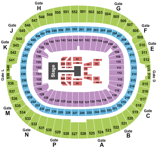 Wembley Stadium BTS Seating Chart